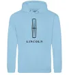 Мужская толстовка (худи) Logo Lincoln Голубой Мужская толстовка (худи) Logo Lincoln Голубой фото