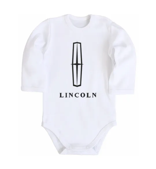 Дитячий бодік Logo Lincoln Білий фото