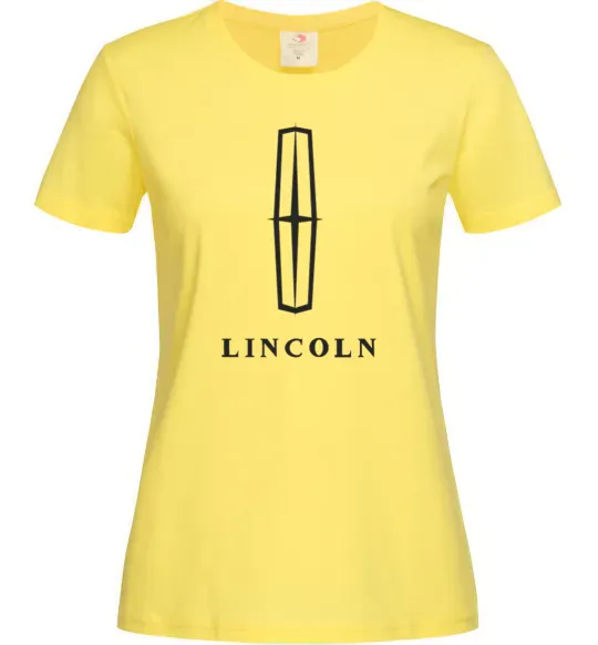 Женская футболка Logo Lincoln Лимонный фото