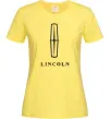 Женская футболка Logo Lincoln Лимонный фото