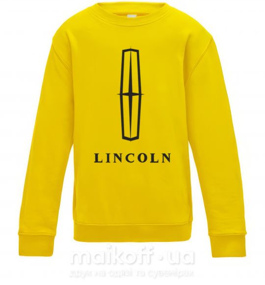 Детский Свитшот Logo Lincoln Солнечно желтый фото