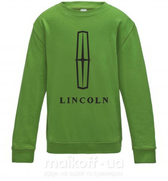 Детский Свитшот Logo Lincoln Лаймовый фото