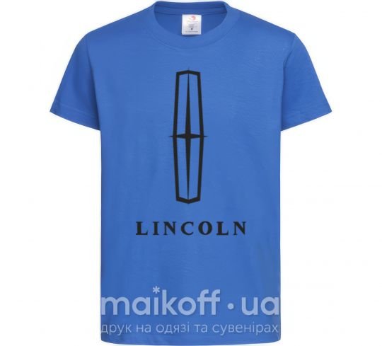 Детская футболка Logo Lincoln Ярко-синий фото
