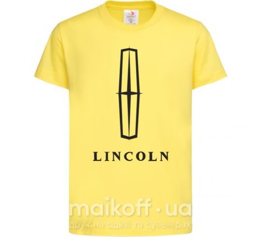 Детская футболка Logo Lincoln Лимонный фото