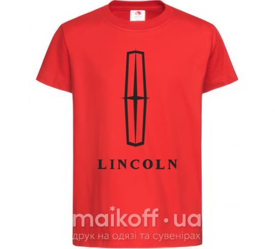 Детская футболка Logo Lincoln Красный фото