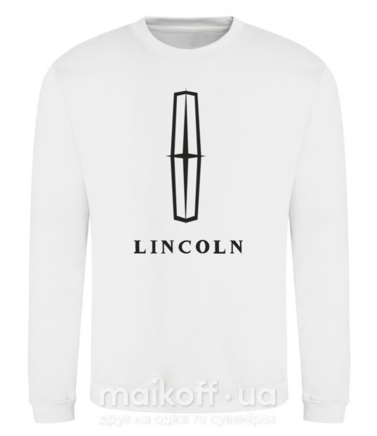Світшот Logo Lincoln Білий фото