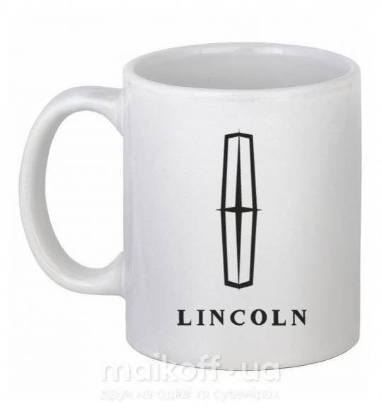 Чашка керамічна Logo Lincoln Білий фото