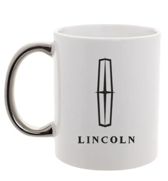 Чашка з кольоровою ручкою Logo Lincoln Срібло фото