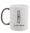 Чашка з кольоровою ручкою Logo Lincoln Срібло фото