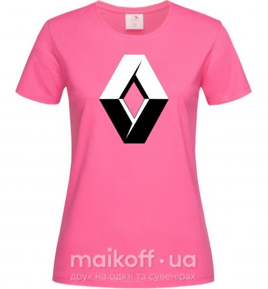 Жіноча футболка Значoк Renault Яскраво-рожевий фото