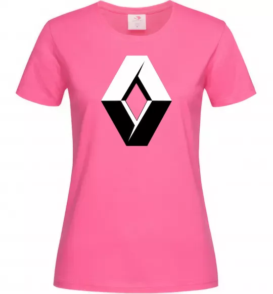 Женская футболка Значoк Renault Ярко-розовый фото
