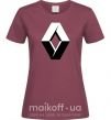 Женская футболка Значoк Renault Бордовый фото
