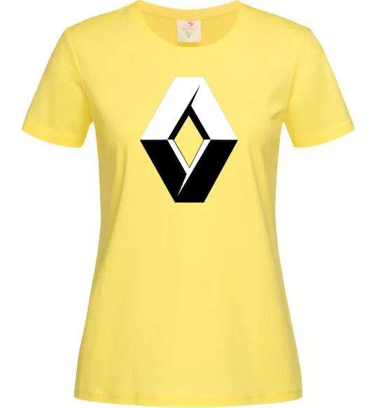 Женская футболка Значoк Renault Лимонный фото