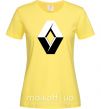 Женская футболка Значoк Renault Лимонный фото