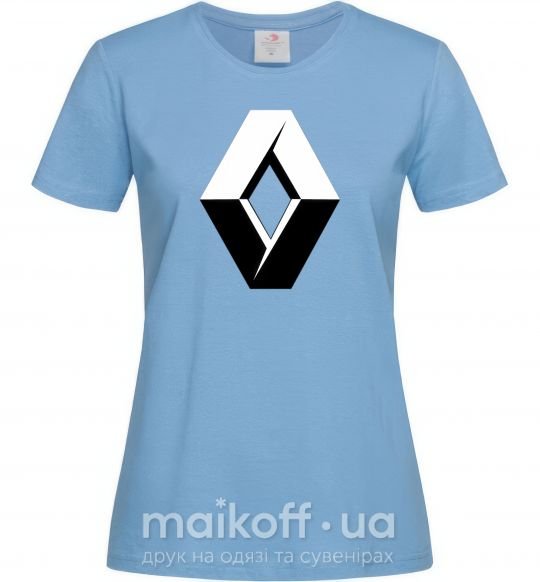 Жіноча футболка Значoк Renault Блакитний фото