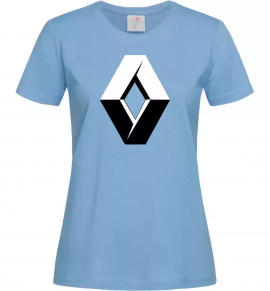 Женская футболка Значoк Renault Голубой фото