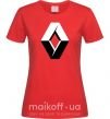 Женская футболка Значoк Renault Красный фото