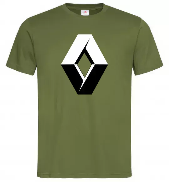 Чоловіча футболка Значoк Renault Оливковий фото