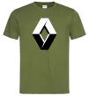 Чоловіча футболка Значoк Renault Оливковий фото