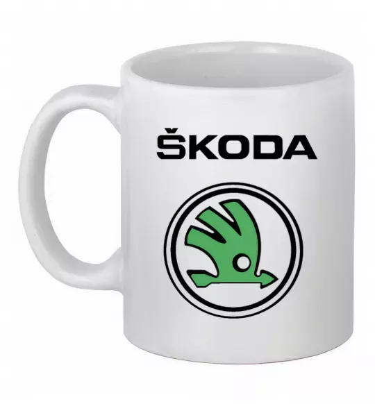 Чашка керамічна Logo skoda Білий фото