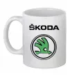 Чашка керамічна Logo skoda Білий фото
