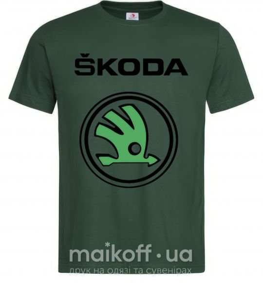Чоловіча футболка Logo skoda Темно-зелений фото