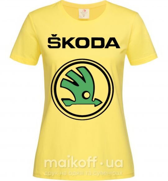 Женская футболка Logo skoda Лимонный фото