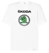Футболка Оверсайз Logo skoda Білий фото
