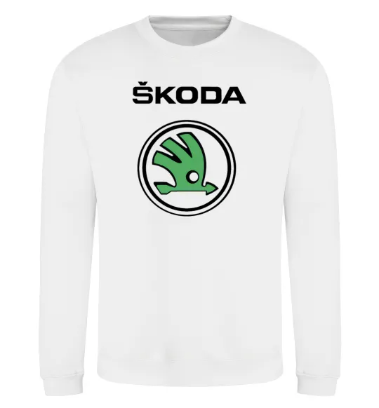 Світшот Logo skoda Білий фото