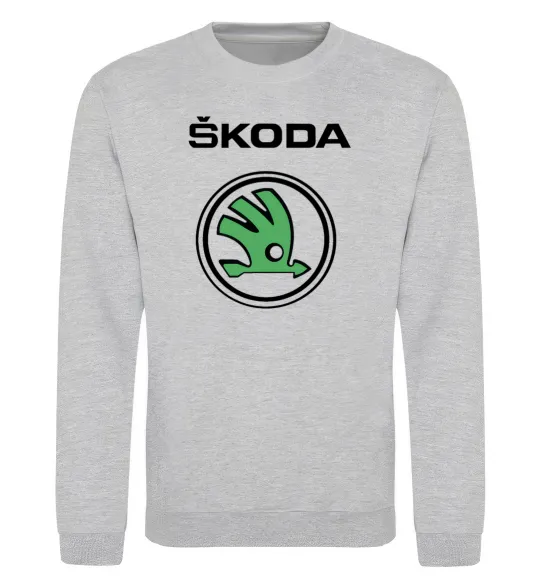 Світшот Logo skoda Сірий меланж фото