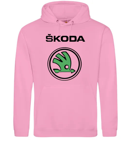 Мужская толстовка (худи) Logo skoda Розовый фото