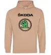 Чоловіча толстовка (худі) Logo skoda Пісочний Чоловіча толстовка (худі) Logo skoda Пісочний фото