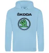 Мужская толстовка (худи) Logo skoda Голубой Мужская толстовка (худи) Logo skoda Голубой фото