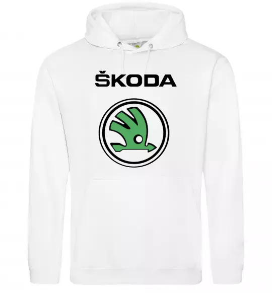Женская толстовка (худи) Logo skoda Белый фото