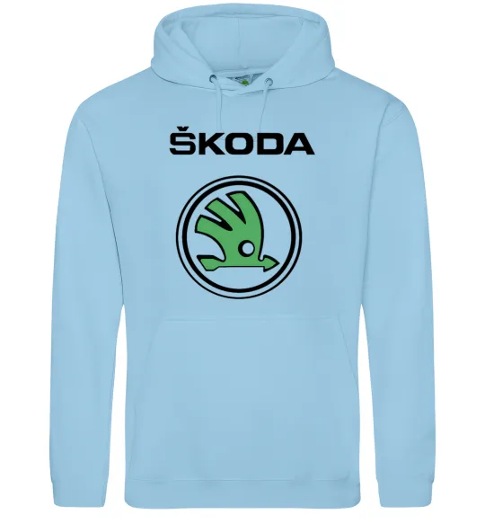 Женская толстовка (худи) Logo skoda Голубой фото