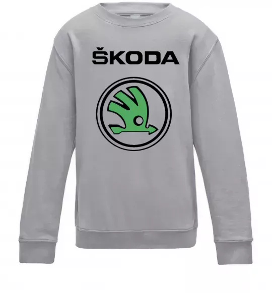 Дитячий світшот Logo skoda Сірий меланж фото