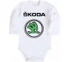 Дитячий бодік Logo skoda Білий Дитячий бодік Logo skoda Білий фото