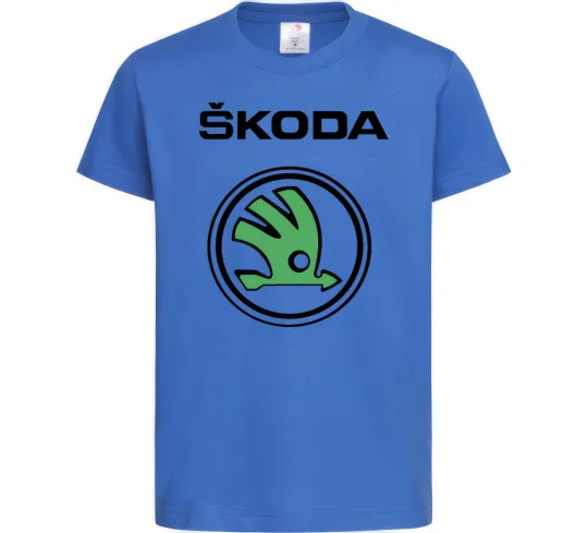 Детская футболка Logo skoda Ярко-синий фото