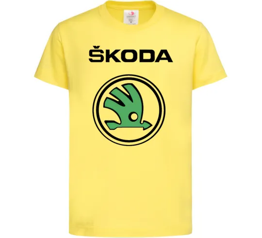 Детская футболка Logo skoda Лимонный фото