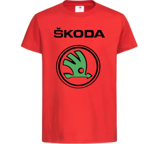 Детская футболка Logo skoda Красный фото