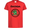 Детская футболка Logo skoda Красный фото