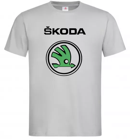 Чоловіча футболка Logo skoda Сірий фото