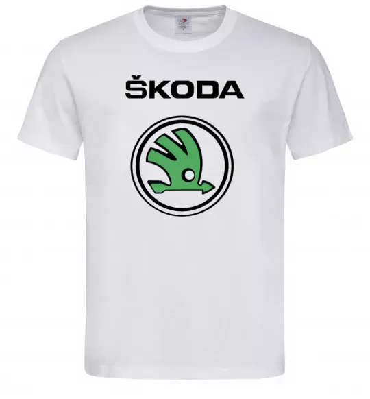Чоловіча футболка Logo skoda Білий фото