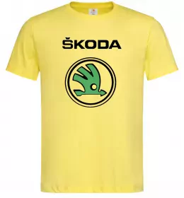Чоловіча футболка Logo skoda Лимонний фото