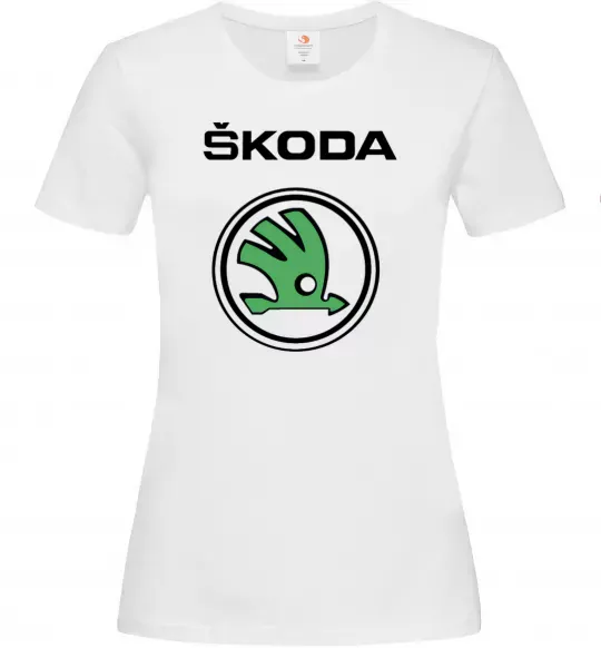 Жіноча футболка Logo skoda Білий фото