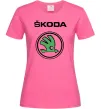 Жіноча футболка Logo skoda Яскраво-рожевий фото