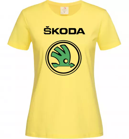 Жіноча футболка Logo skoda Лимонний фото