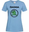 Жіноча футболка Logo skoda Блакитний фото
