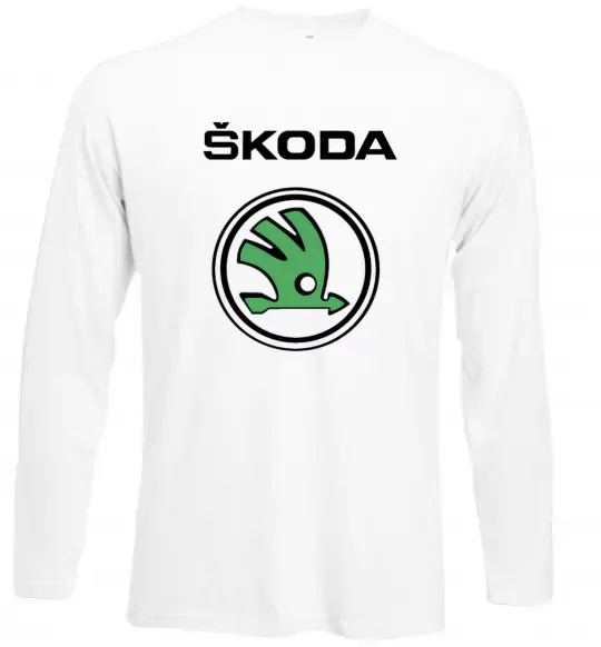 Лонгслив Logo skoda Белый фото