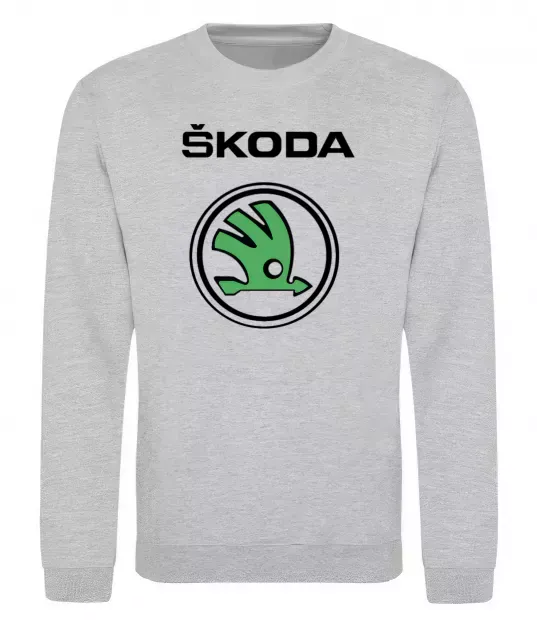 Свитшот Logo skoda Серый меланж фото